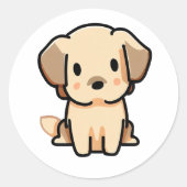 Cute Dog Sticker (Voorkant)