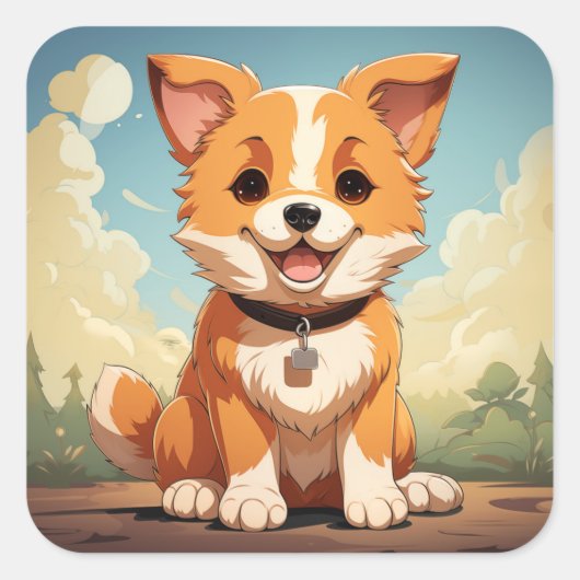 Cute dog sticker (Voorkant)