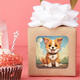 Cute dog sticker