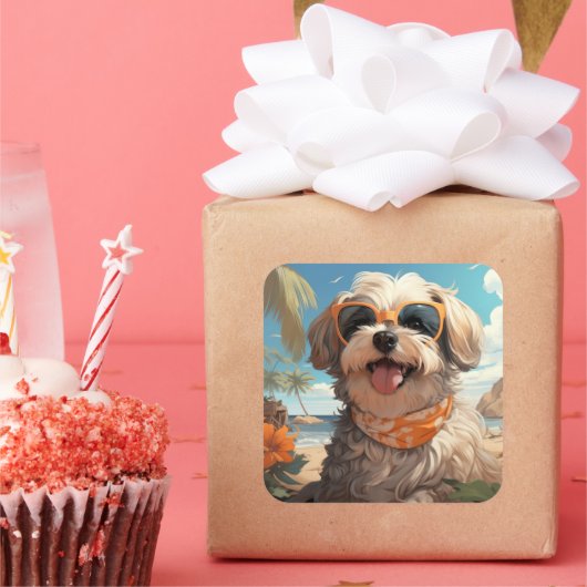 Cute dog sticker (Feest)