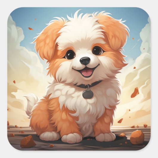 Cute dog sticker (Voorkant)