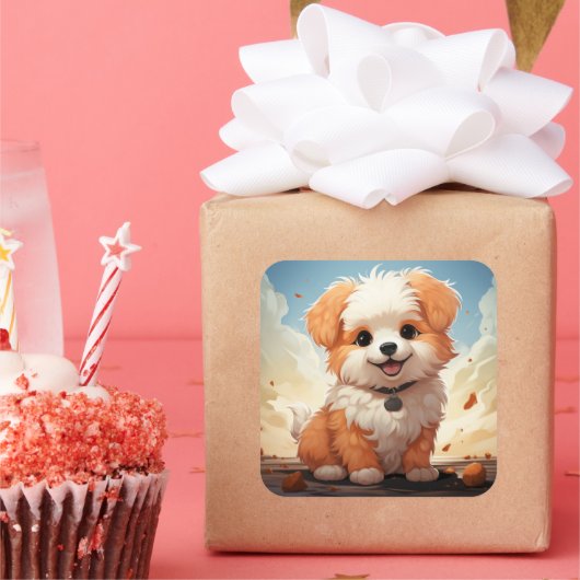 Cute dog sticker (Feest)