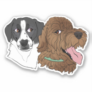 Cute Dog Sticker Pointer Goldendole
