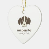 Cute Dog stickers Keramisch Ornament (Links)