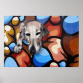 Cute Dog Street Art van Las Palmas Poster (Voorkant)