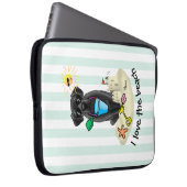 Cute Dog - Summer Beach Black Labrador Retriever Laptop Sleeve (Voorkant Rechts)
