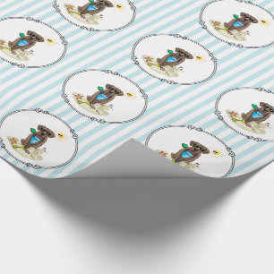 Cute Dog Summer Beach Chocolate Labrador Retriever Cadeaupapier