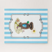 Cute Dog Summer Beach Chocolate Labrador Retriever Legpuzzel (Horizontaal)