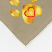 Cute Dog, Sunflower and Gold Paws Fleece Blanket Deken (Hoek)