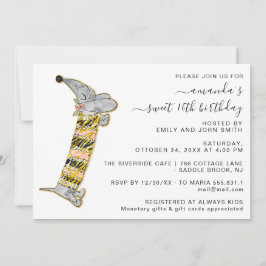 Cute Dog Sweet 16th Birthday Party House Party Kaart