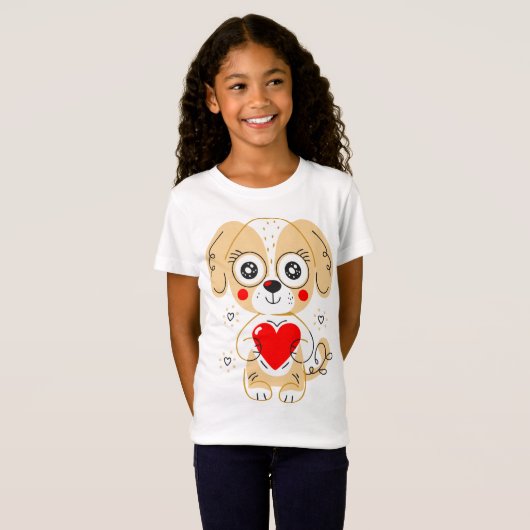 Cute Dog T-shirt (Voorkant volledig)