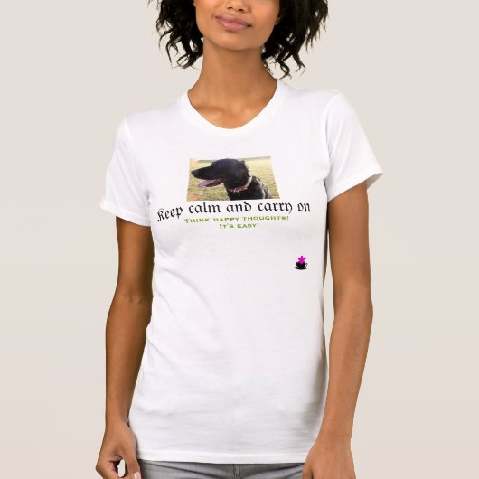 Cute Dog T-shirt (rustig houden en doorgaan) (Voorkant)