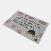 Cute Dog This Is Not A Joke Deurmat (Schuin)