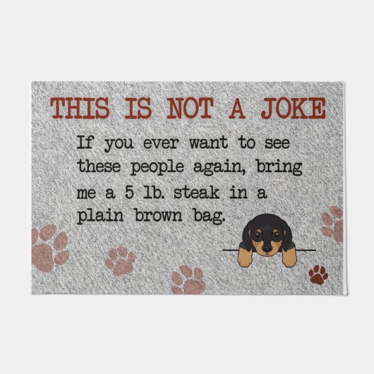 Cute Dog This Is Not A Joke Deurmat (Voorkant)