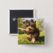 Cute Dog-toets 5 Vierkante Button 5,1 Cm (Voorkant /achterkant)