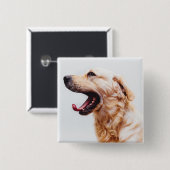 Cute Dog-toets 6 Vierkante Button 5,1 Cm (Voorkant /achterkant)