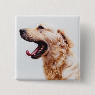 Cute Dog-toets 6 Vierkante Button 5,1 Cm