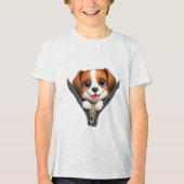 Cute Dog Tri-Blend Shirt (Voorkant)