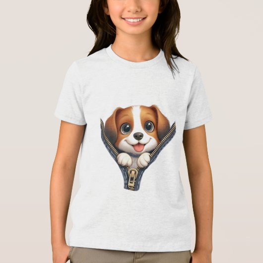 Cute Dog Tri-Blend Shirt (Voorkant)