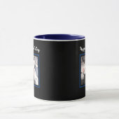 Cute Dog Two Photo Navy Blue Valentijnsdag Mok (Midden)