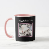 Cute Dog Two Photo Pink Valentijnsdag Mok (Links)