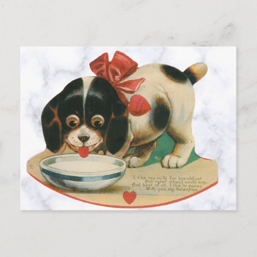 Cute Dog Valentijnsdag Briefkaart (Voorkant)