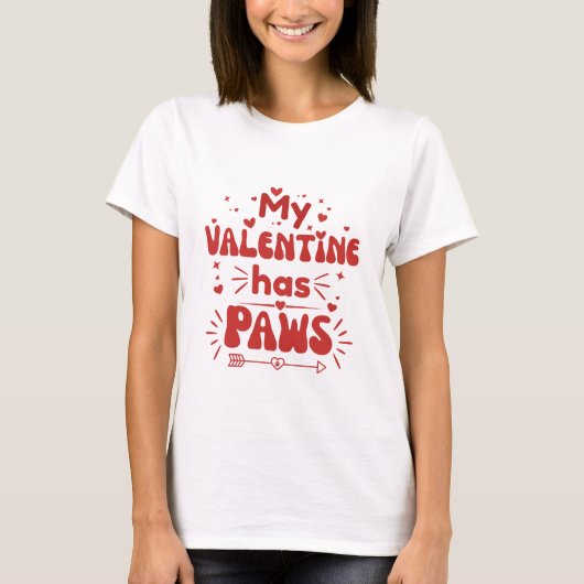 Cute Dog Valentine Gift for Pet Lovers T-shirt (Voorkant)