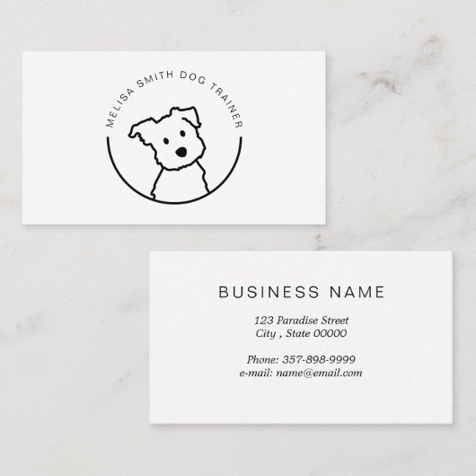 Cute Dog Visitekaartje (Voorkant / Achterkant)