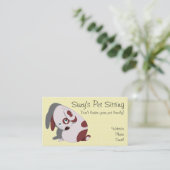 Cute Dog Visitekaartjes Contactkaartje (Staand voorkant)