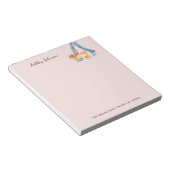 Cute Dog walker gepersonaliseerd Notitieblok (Schuin)