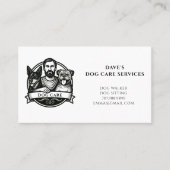 Cute Dog Walker Pet Sitter Business Card Visitekaartje (Voorkant)