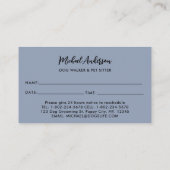 Cute Dog Walker Pet Sitter Puppy Labrador Business Afsprakenkaartje (Achterkant)