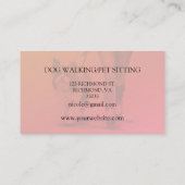Cute Dog Walker Pet Sitter Visitekaartje (Achterkant)