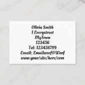 Cute Dog Walker Pet Sitter Visitekaartje (Achterkant)