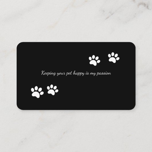 Cute Dog walker/ Pet sitter Visitekaartje (Achterkant)