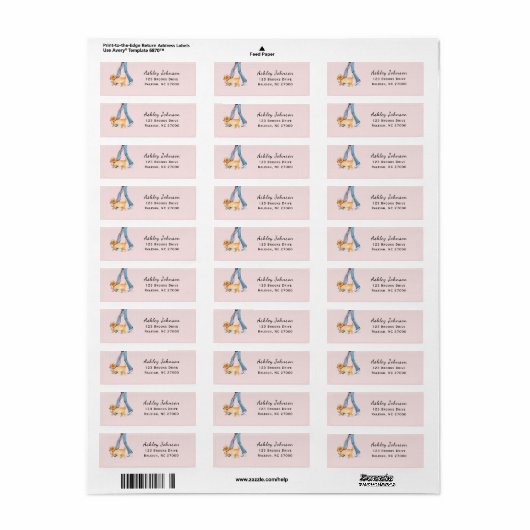 Cute Dog walker Return Address Label (Full Sheet)