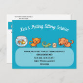 Cute Dog Walking Animal Car Pet Service Briefkaart (Voorkant / Achterkant)