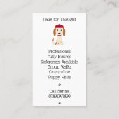 Cute Dog Walking/Dog Grooming Visitekaartje (Achterkant)