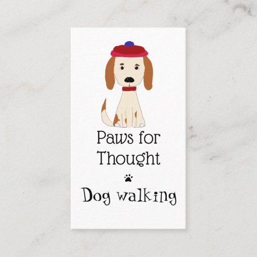 Cute Dog Walking/Dog Grooming Visitekaartje (Voorkant)