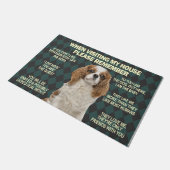 Cute Dog wanneer u Mijn huis bezoekt Deurmat (Schuin)