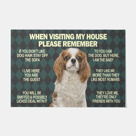 Cute Dog wanneer u Mijn huis bezoekt Deurmat (Voorkant)