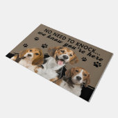 Cute Dog, we weten dat je hier bent Deurmat (Schuin)