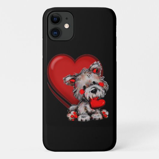 cute dog with heart cell phone case/cover Case-Mat Case-Mate iPhone Case (Achterkant)