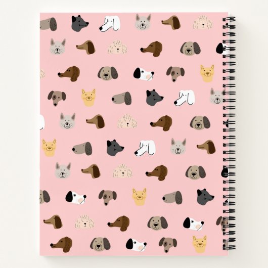 Cute Dog wordt geconfronteerd met roze, speciaal o Notitieboek (Achterkant)