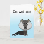 Cute Dog wordt snel goed Kaart (Gele Bloem)