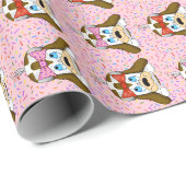 Cute Dog Wrapping Paper Cadeaupapier (Rol Hoek)