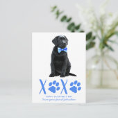 Cute Dog XOXO Kinder Puppy Valentijnsdag Feestdagenkaart (Staand voorkant)