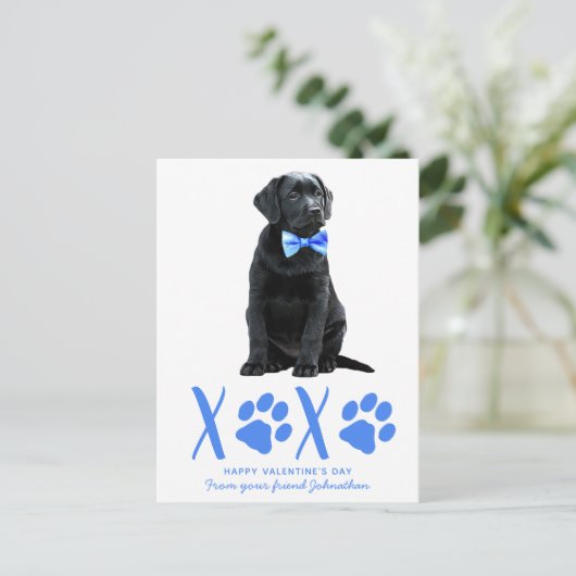Cute Dog XOXO Kinder Puppy Valentijnsdag Feestdagenkaart (Staand voorkant)
