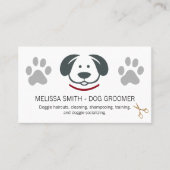 Cute Doggie Logo Paw Prints | Schaar Visitekaartje (Voorkant)