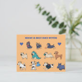 Cute Doggy Design met naam aanpassen Briefkaart (Staand voorkant)